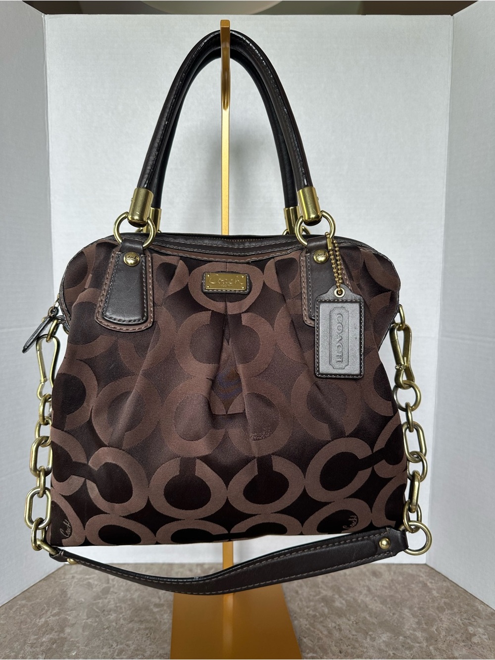 Coach Y2K Claire Signature Canvas Satchel Bag 2010 Archival Monogram G1082-15342